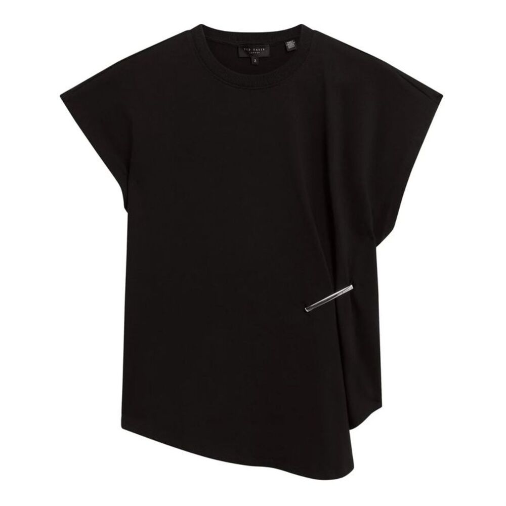 Ted Baker Womens/Ladies Waist Metal Trim T-Shirt / Black